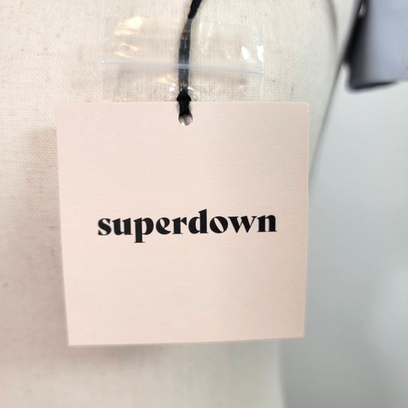 NWT Superdown Light Blue Halter Neck Open Back Mini Dress - Picture 14 of 16